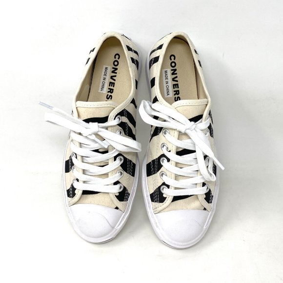 đź’–MEGA SALEđź’–Converse Jack Purcell OX Women's Low Top Black White Zebra 165028C - Picture 6 of 10